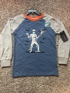 Glow In The Dark Halloween Mummy Shirt, NEW, Long Sleeves, Size 5/6 - Picture 1 of 4