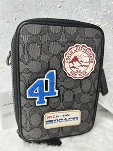 NEW Coach Stanton Crossbody In Signature Jacquard With Ski Patches CG575 - Picture 1 of 11