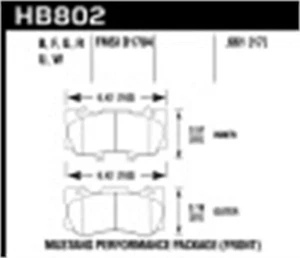 Hawk Performance HB802N.661 Disc Brake Pad Fits 15-17 Mustang - Picture 1 of 1