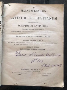 1833 Magnum Lexicon Latin -Portuguese Dictionary Language Rare - Picture 1 of 8