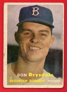 1957 Topps #18 Don Drysdale RC Brooklyn Dodgers
