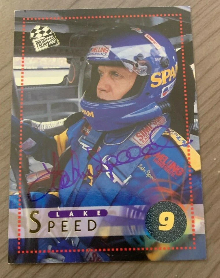 Tarjeta de pase de prensa LAKE SPEED 1996 AUTOGRAFIADA CON CERTIFICADO DE AUTENTICIDAD   Foto 1 de 1