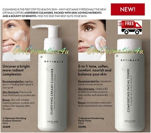 Oriflame Optimals Clarifying Creamy Cleanser and Comforting Facial Toner - Picture 1 of 10