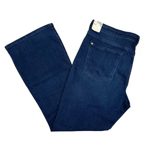 Women's Pilcro Anthropologie Denim Jeans Dark Wash Wide Leg Pants Size 34 NEW - Picture 1 of 13