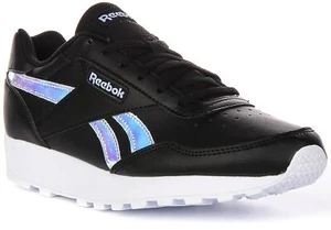 Entresuela deportiva Reebok Rewind Run troquelada Eva negra plateada para mujer Reino Unido 3-8 - Imagen 1 de 6