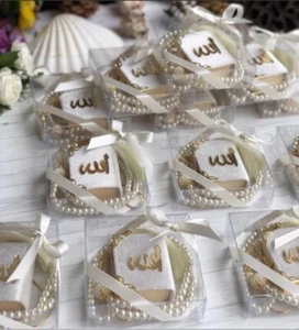 Sets of 5 mini Quran favors with pearl tasbeh,islamic gift favor, umrah hajj Eid - Picture 1 of 7
