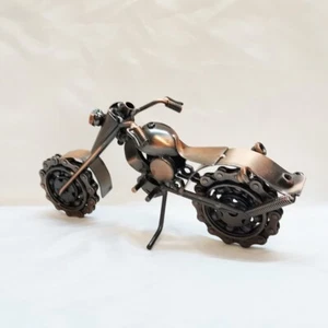 Vintage Collectible Motorbike Model Metal Motorcycle Sculpture Home Bar Decor - Picture 1 of 24