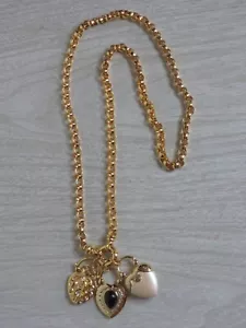 Vintage Joan Rivers 3 Herz austauschbare schwere Kabelkette viktorianische Halskette 30 Zoll - Bild 1 von 9