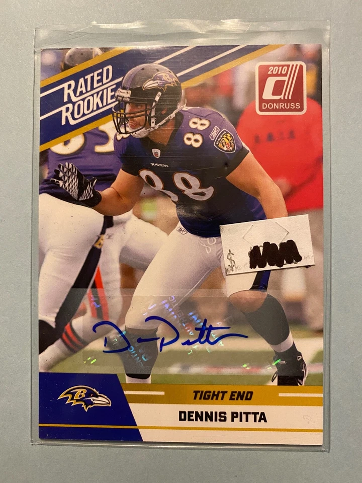 A34,604 - 2010 Donruss Rated Rookies Autographs #28 Dennis Pitta - Image 1 of 1