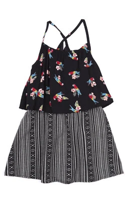 Appaman новый девочек сарафан черный и слоновой кости печати размеров 4T-8 Summer / круиз - Изображение 1 из 2