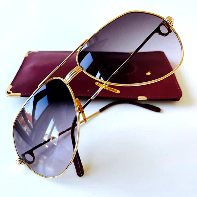 vintage CARTIER VENDOME Louis LC sunglasses 22K MEDIUM 59*14 new lenses case 2 - Bild 1 von 4
