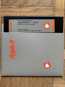 APPLE II Apple Works Demo Pascal //c Diskette Pascal 5,25’’ Floppy Disk 1984 - Bild 1 von 2