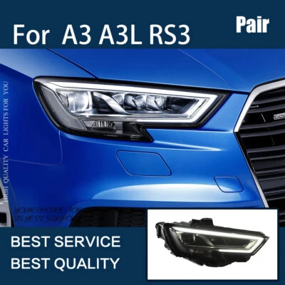 Conjunto de faros LED secuenciales para Audi A3 8V S3 RS3 17-20 Foto 1 de 4