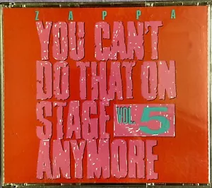 Frank Zappa You Can't Do That On Stage Anymore Vol 5 2 CD Set 1992 Zappa Records - Picture 1 of 15