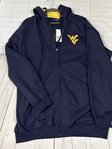 NWT Profile Varsity Men’s Big And Tall Zip Up WVU Mountaineers Hoodie Size XXL - Picture 1 of 9