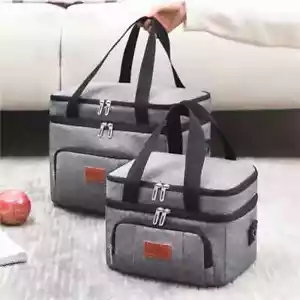 Bolsas de almuerzo multifuncionales de doble capa para mujeres hombres con capacidad grande... - Imagen 1 de 15