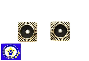 Gemelos en T-back de ónix de imitación de oro, perlas y negro - Imagen 1 de 4