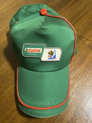 Castrol масло FIFA футбол Южной Африки шляпа зеленый футбольная кепка с ремешком - Изображение 1 из 4