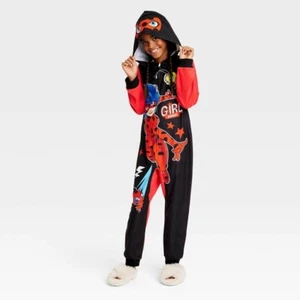 Miraculous Ladybug One Piece Pajamas Union Suit 4 6 8 10 Halloween Costume Mask - Picture 1 of 5