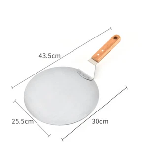 Pizzaschaufel Pizzaschieber Pizzaheber Edelstahl Holzgriff Brotbackschieber DHL - Bild 1 von 8