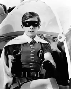 Batman 1966 TV series Burt Ward as Robin sat in Bathelicopter 24x36 inch poster - Picture 1 of 1