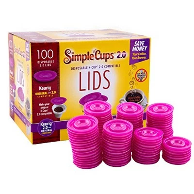100 xícaras simples 2.0 tampas de filtro de café para xícaras Keurig compatíveis - Imagem 1 de 4