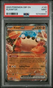 2023 Pokemon Obsidian Flames OBF EN #120 Klawf Ex PSA 9 - Picture 1 of 2