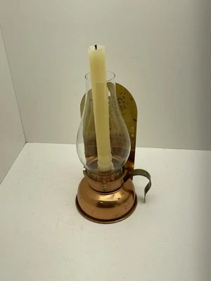 Arandela de parede vintage de cobre para velas  - Imagem 1 de 4