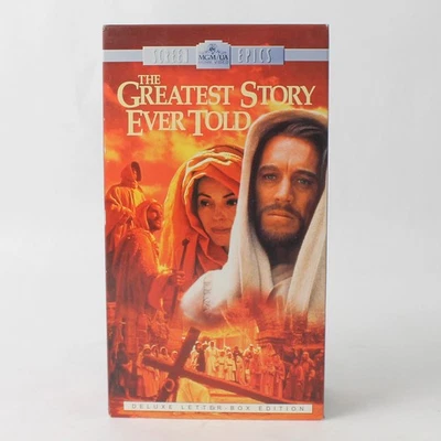 2 Tape Set of The Greatest Story Ever Told 1996 MGM VHS Rated G Movie - Image 1 of 4
