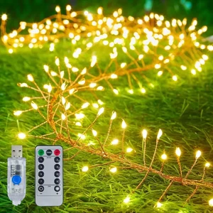 Luci Stringa LED Telecomando USB con 100LED - Luci Fate per Festa e Decorazione Casa  - Foto 1 di 13