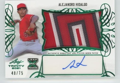 Alejandro Hildago 2021 Leaf Trinity Green Auto /75 Relic #PA-AH1 - Image 1 of 2