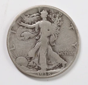 1938 D Walking Liberty Half Dollar 50 Cents Silver Coin - Picture 1 of 2