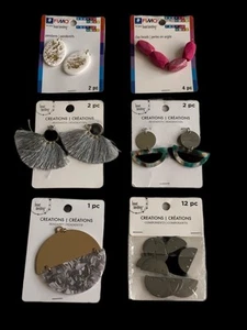 Bead Landing Creations Fimo Jewelry Supplies Pendants Clay Beads Metal Conectors - Picture 1 of 10