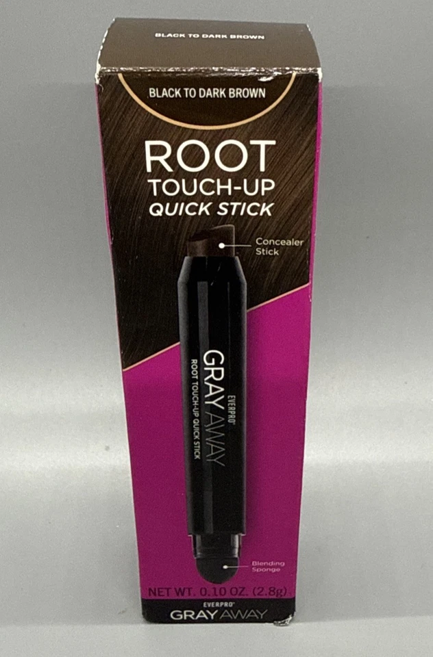 EVERPRO Gray Away Root Touch-Up Quick Stick – Black/Dark Brown