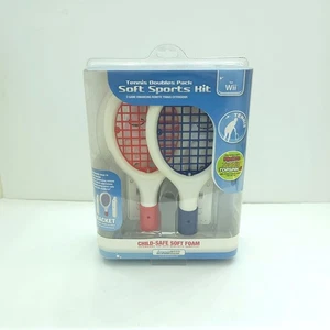 Tennis Doubles Pack Soft Sports Kit Nintendo Wii Soft Foam Brand New DGWII-1124 - Afbeelding 1 van 6