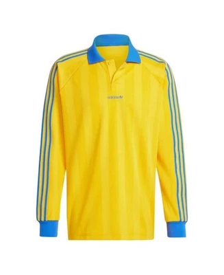 Adidas Originals Long Sleeve Soccer Jersey Mens Large Yellow Blue NWT - Image 1 of 4