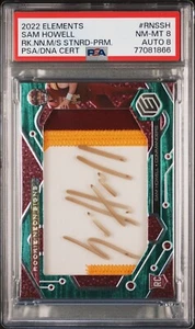 Sam Howell 2022 Rookie Elements Neon Material Signs Prime/25 3-Color RPA. PSA 8 - Picture 1 of 2