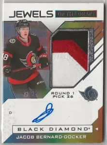 2021-22 Patch Diamante Nero Gioielli del Draft Auto Jacob Bernard-Docker 95/99 - Foto 1 di 2