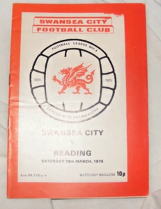 1974 1975 Swansea v Reading - Picture 1 of 1