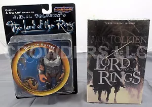 JRR Tolkien Herr der Ringe Drei 3 Bände Edition + Middle Earth Toys Gimli - Bild 1 von 6