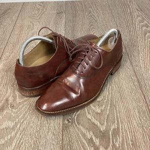 Mens Cole Haan Oxford Dress Shoes Brown Leather  Size 10 M Work EUC - Picture 1 of 10