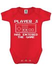 Player 3 Has Entered The Game Red Baby Grow-Baby 0-3 Months