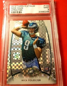 Nick Foles 2012 Topps Platinum Xfractor Refractor#103PSA9!Eagles QB RC/BEARS QB - Picture 1 of 1
