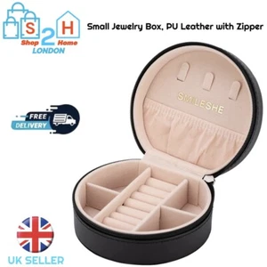 Tragbare Schmuckschatulle Organizer Reiseboxen Schmuck Ornamente Aufbewahrungsboxen - Bild 1 von 7