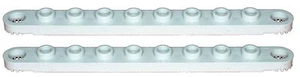 Mattone Lego mancante 2719 OldGray x 2 piastra tecnica 1 x 10 con fori - Foto 1 di 2