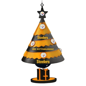 Pittsburgh Steelers equipo de la NFL adorno de campana de árbol decorado 5" H - Imagen 1 de 2