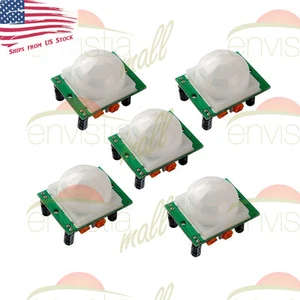 5 Pcs HC-SR501 PIR IR Passive Infrared Motion Detector Sensor Module DIY - Picture 1 of 9