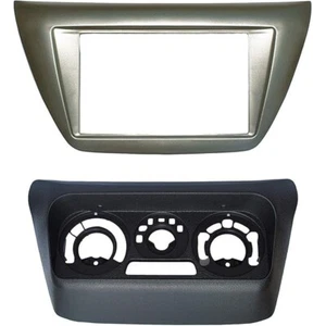 Mitsubishi Lancer Evolution Evo 8 9 HVAC Relocation Kit w/ Double DIN Faceplate - Picture 1 of 8