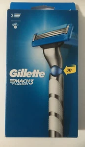 # Gillette Mach 3 Turbo 3D Herren Rasiermesser Eine Patrone Dreiklingen *neu* - Bild 1 von 3