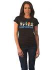 Lupin The Third T Shirt Logo and Heads new Official Womens Skinny Fit Black